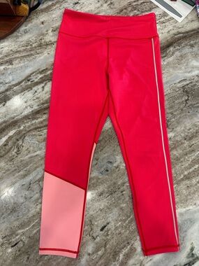 Women's Hot Pink Colorblock Performance Leggings